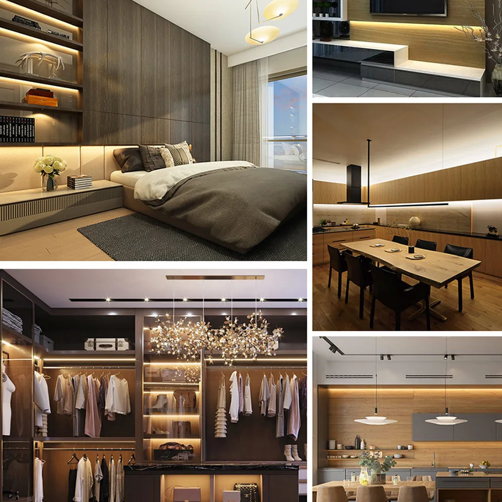 Zigbee3.0 DC12V COB Светодиодная лента 320 светодиодов/м Высокая плотность Гибкий FOB COB Светодиодный светильник Теплая природа Холодный белый Линейный с регулируемой яркостью