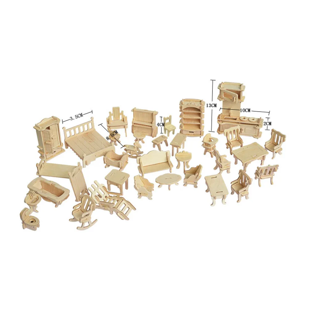 

Деревянный мебельный пазл: креативный дизайн, развивающий подарок для детей, улучшающий координацию рук и глаз, ловкость и интеллект