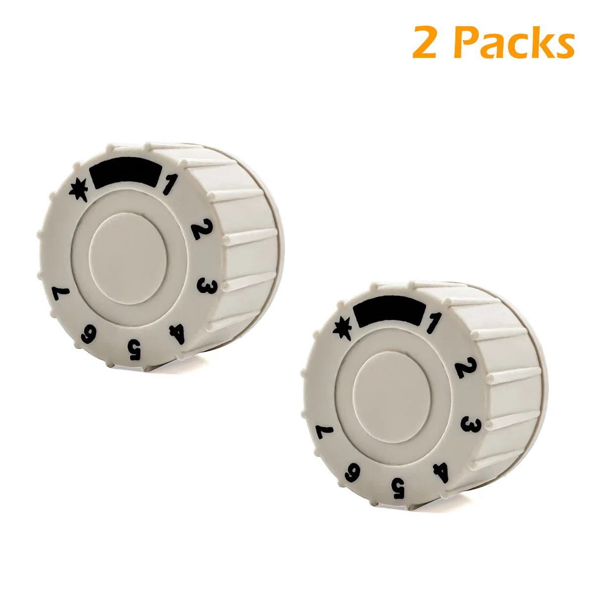 Replacement of MINISIT Thermostat 710 Model Gas Control Thermostat Valve Knob Temperature Control Handle, White 2PCS