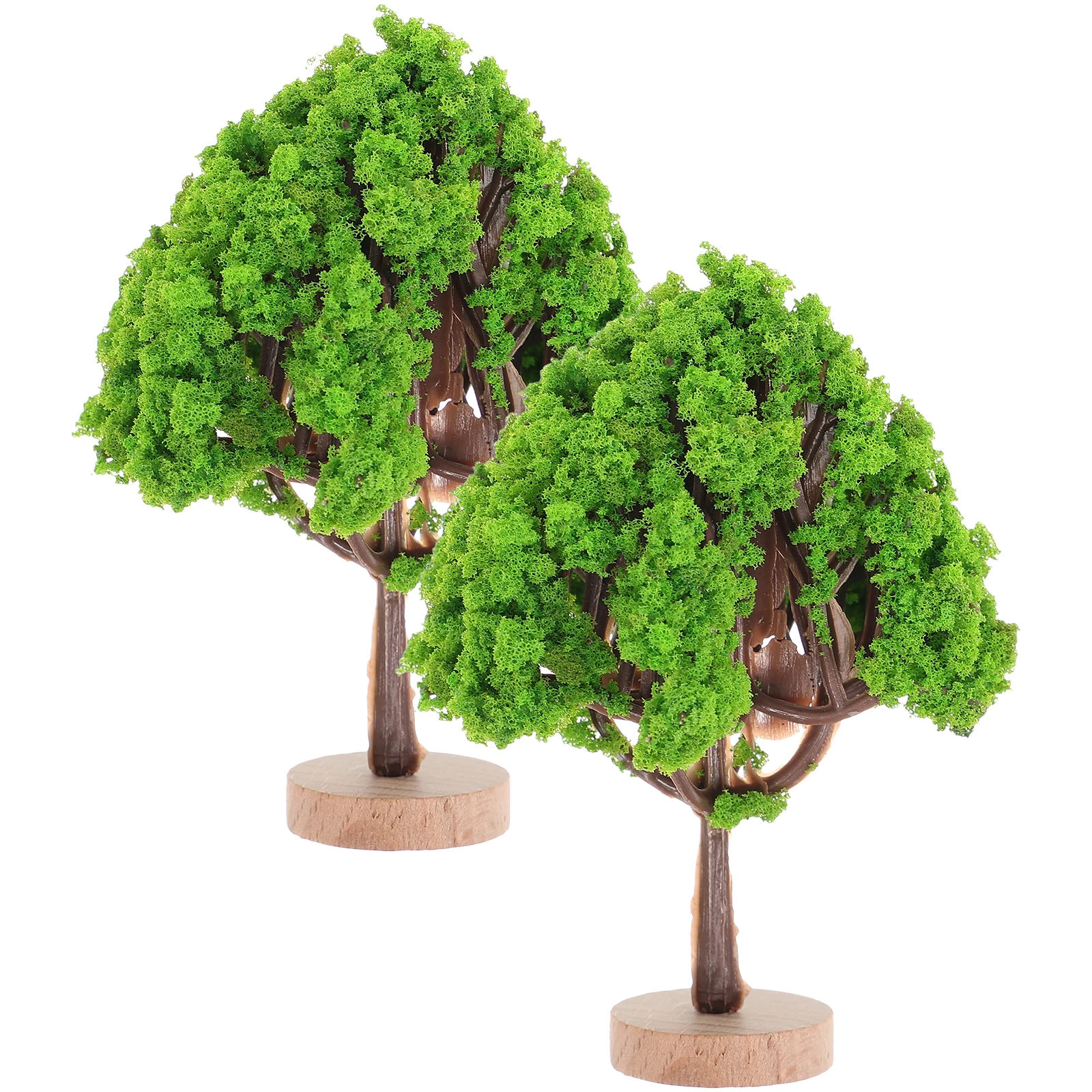 

2pcs Miniature Scenery Tree Realistic Bright Color Desktop Dollhouse Decoration Gift Mini Landscape Sand Table Layout