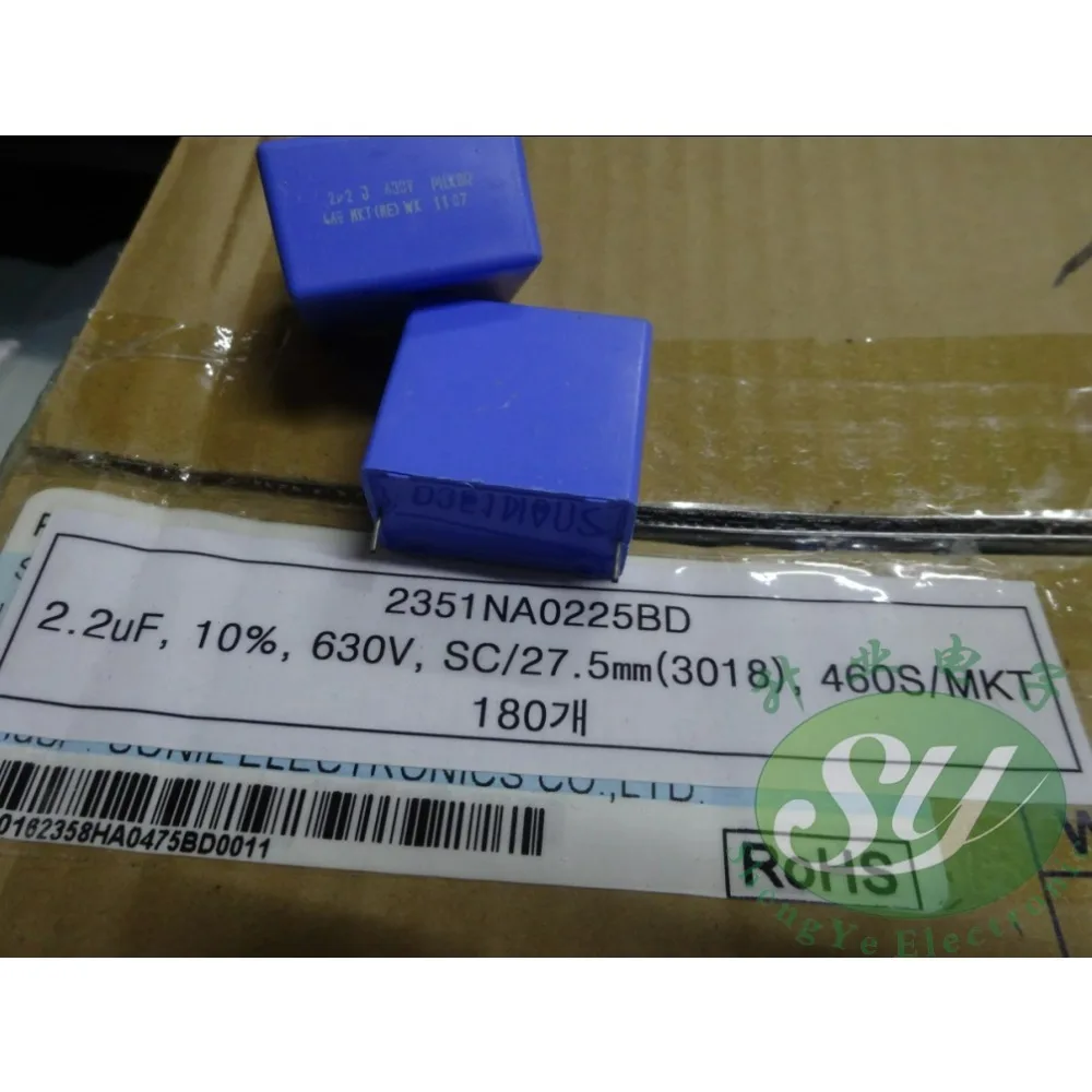 

5PCS MKT 2.2uf/630v 2u2f 225 brand new 28mm film capacitor
