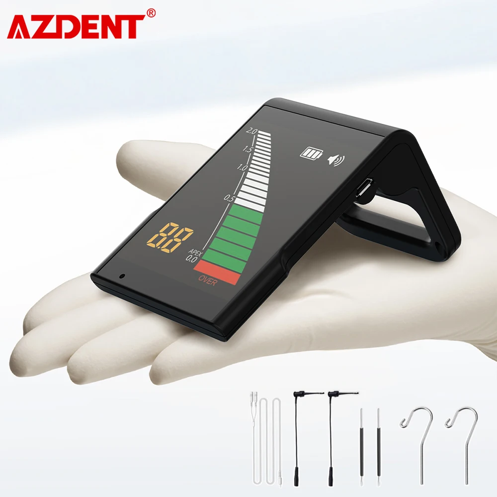 AZDENT Dental Apex Lcator LCD Portable Endodontic Root Cancal Finder Length Measuring Instrument