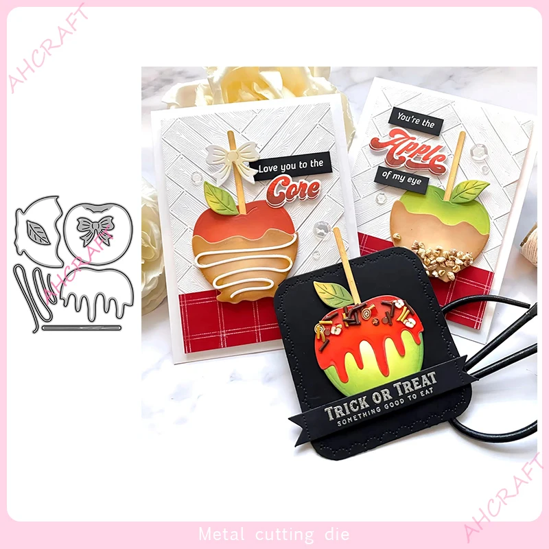 caramel Apple Metal Cutting Dies for DIY Scrapbooking Photo Album Decorative Embossing Paper Card Crafts Die Cut 2023