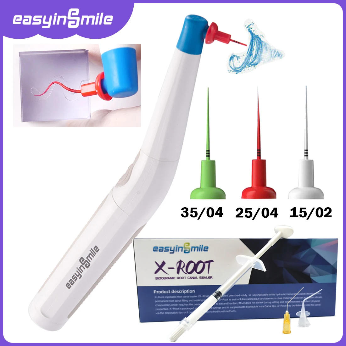 

Стоматологический эндоактиватор, ультразвуковой ирригатор, эндодонтический уплотнитель корневых каналов, биокерамическое уплотнение, композитное заполнение, эндодонтический инструмент