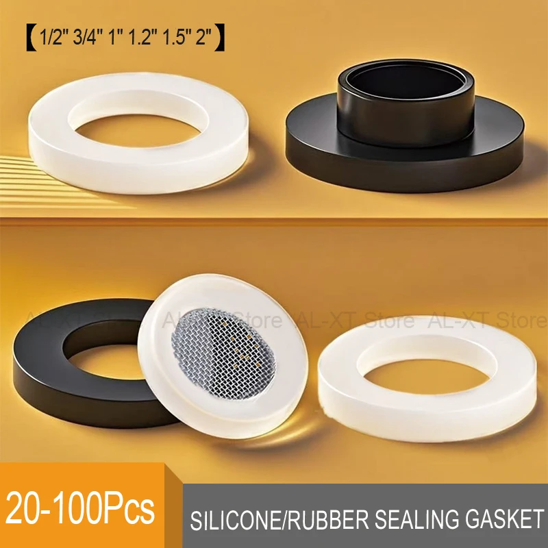 Silicone Rubber Sealing Ring Water Heater Pipe Gasket Waterproof Sealing Ring for DN15 DN20 DN25 Valves Bathroom Accessories