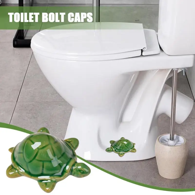 Turtle Toilet Bowl Caps Decorative Toilet Bolt Covers Cute Bathroom Decor Resin Decorative Toilet Bolt Caps Bolt Caps Oilet