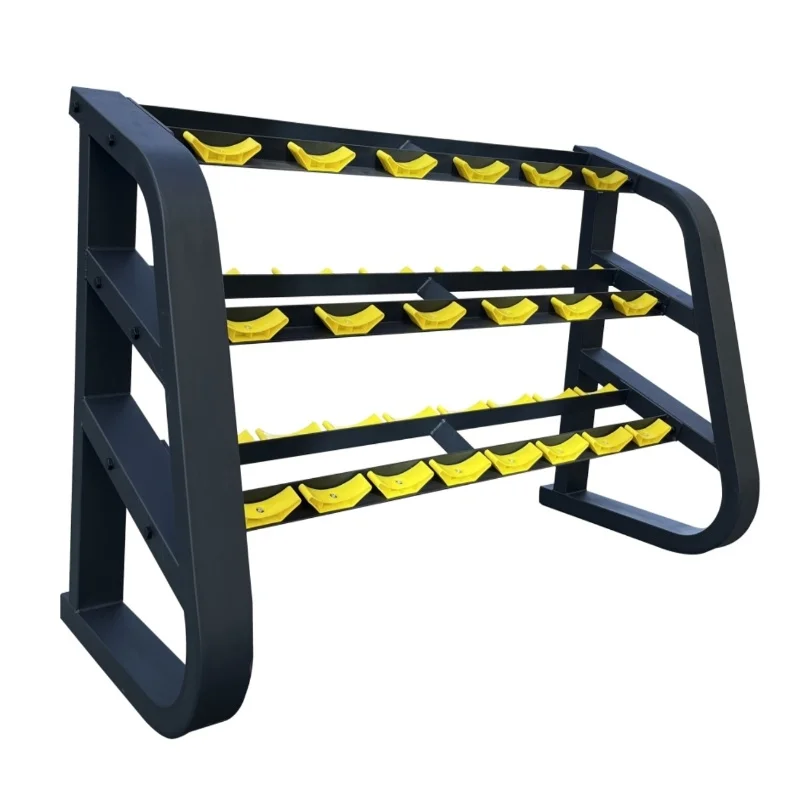 Commercial Household Manufacturers Wholesale Dumbbell Rack D Font 3 Layer 10 Pairs Dumbbell Storage Rack Fitness Dumbbell Rack