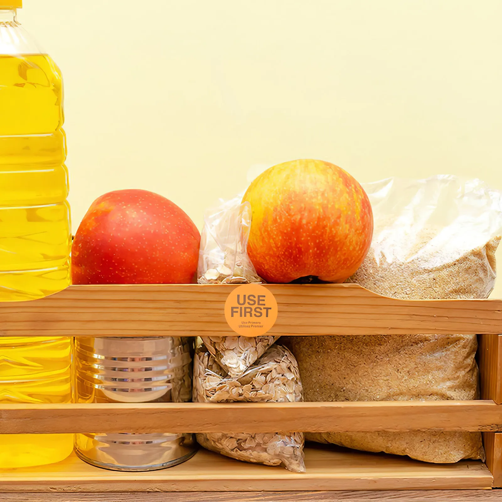 

2 рулона самоклеящихся этикеток для хранения продуктов, органайзер для ресторанов, баров, домашней кухни, контроля запасов