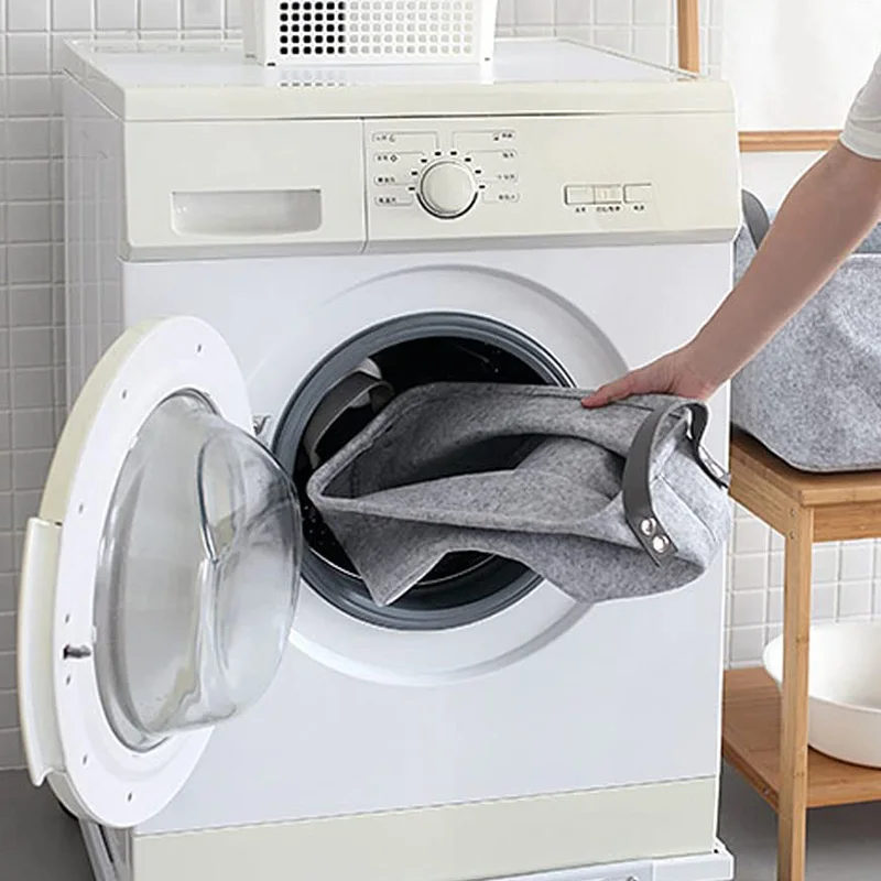 ABWR-2 buah kotak penyimpanan lakan persegi panjang, dengan dua pegangan, sebagai kotak penyimpanan untuk pakaian, handuk, perlengkapan mandi, produk bayi, buku. Gray