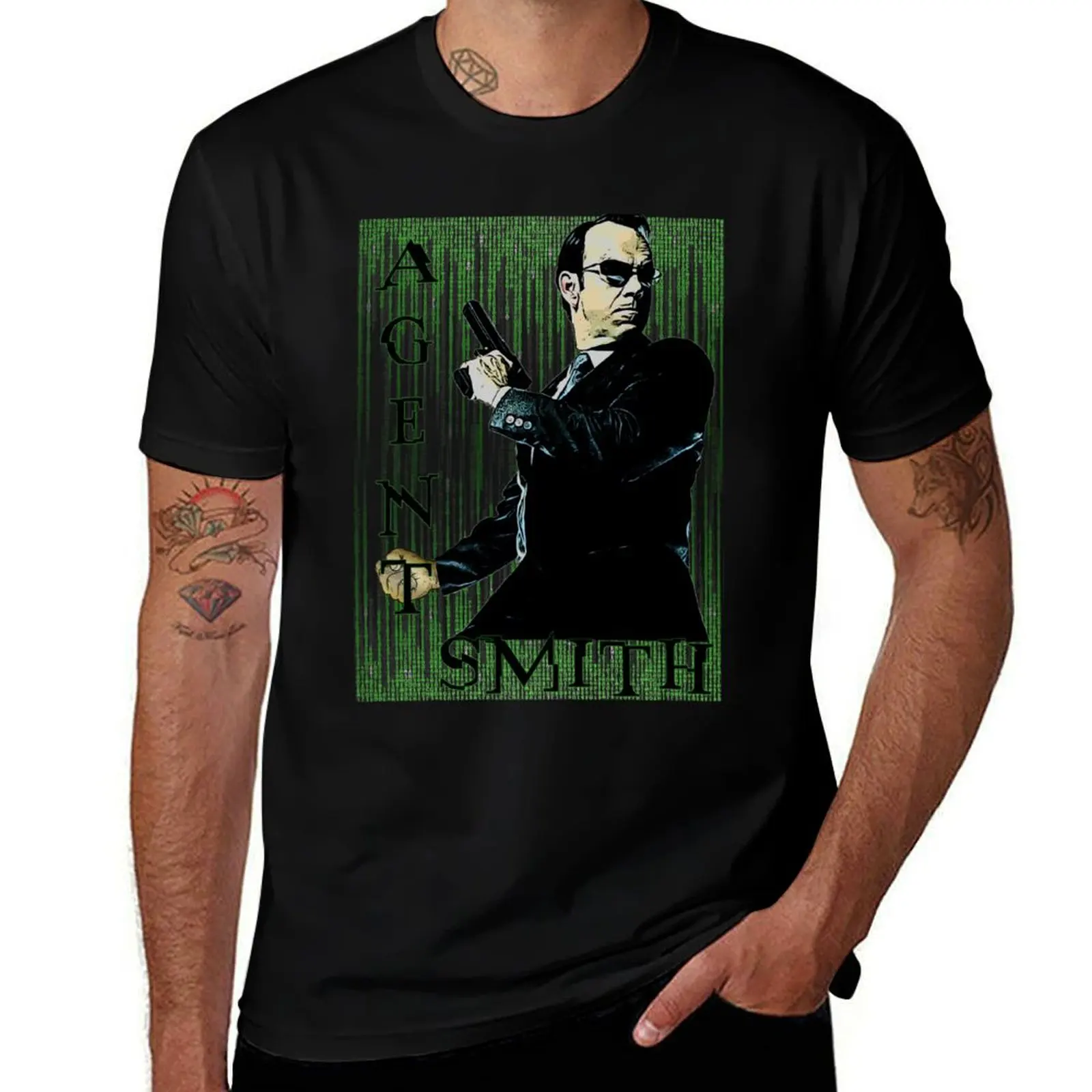 

agent smith T-Shirt Casual Street Style Short Sleeve Tee