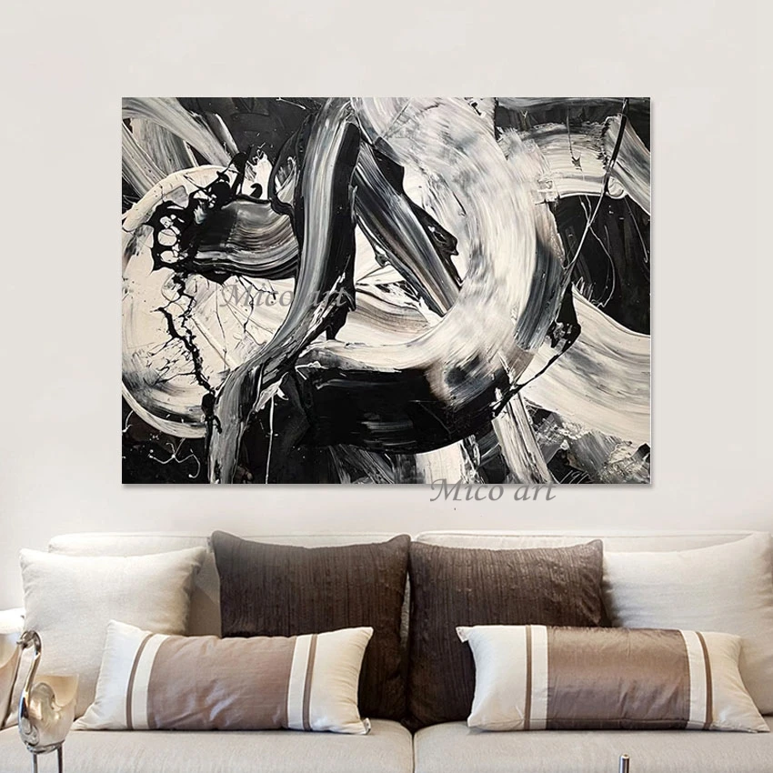 Large Size Sofa Background Wall Decoration Oil Paintings Frameless Abstract Canvas Art Handmade Picture Hot Selling Artwork