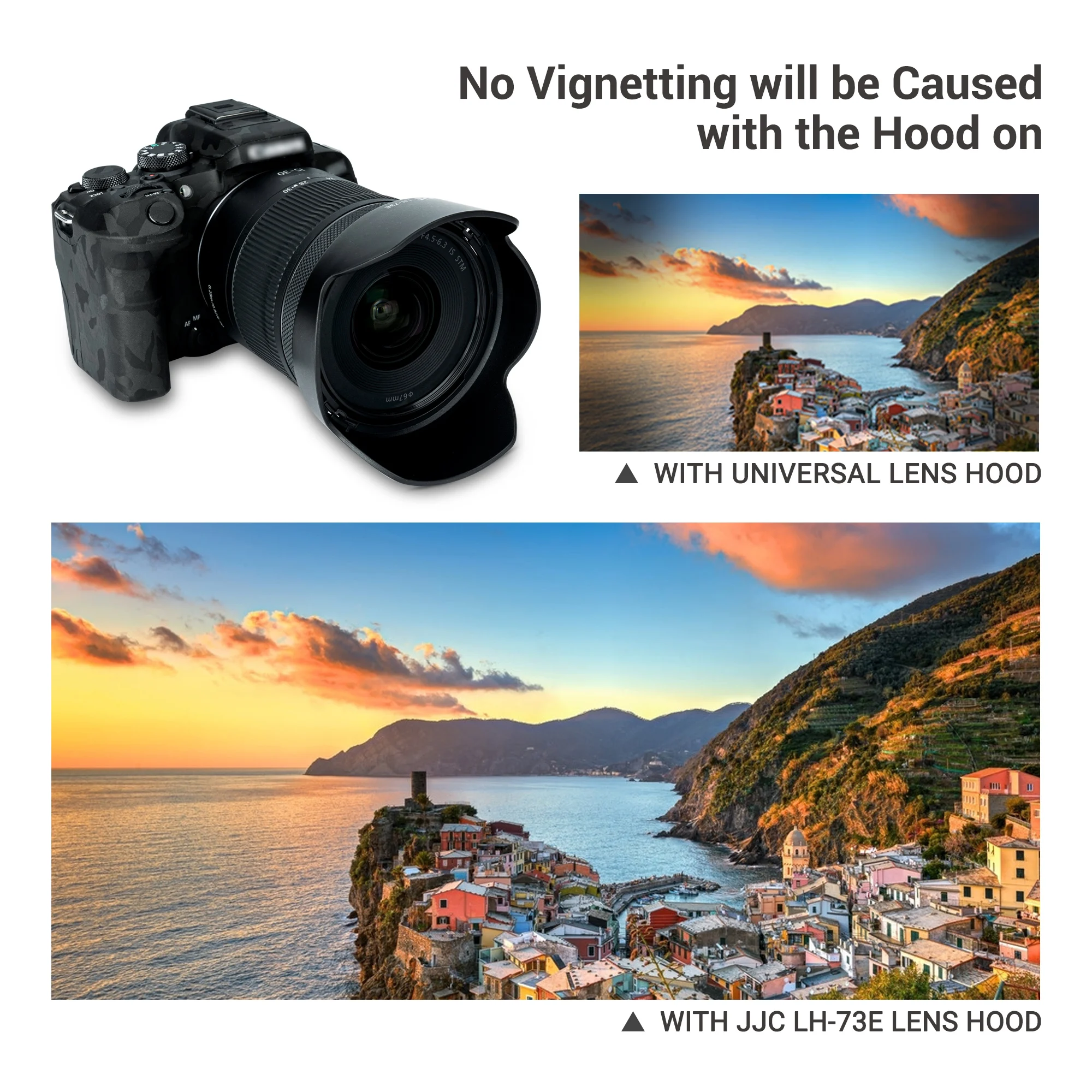 JJC EW-73E 리버시블 렌즈 후드 캐논 RF 15-30mm F4.5-6.3 IS STM 렌즈용 EOS R RP R3 R5 R6 R7 R10 카메라 액세서리 EW 73E