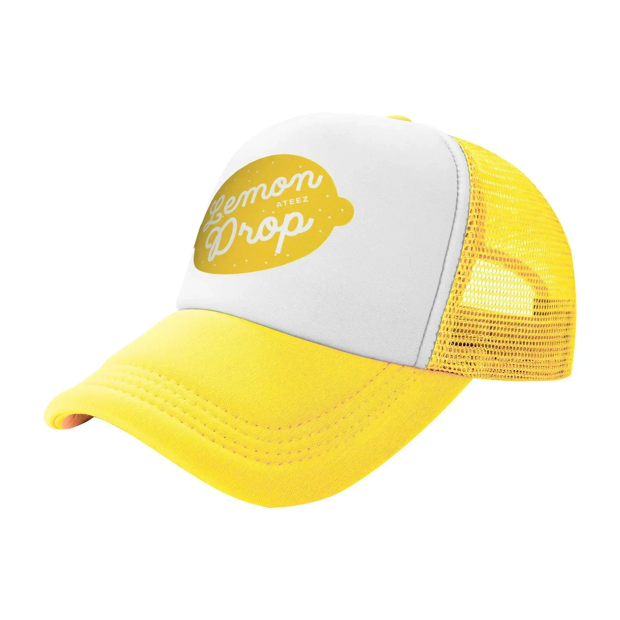 New ATEEZ Lemon Drop 2025  Merch Mesh Trucker Hat Summer Cooling Golden Hour Part 3  Mesh-back Snapback Cap Fashion Adjustbale