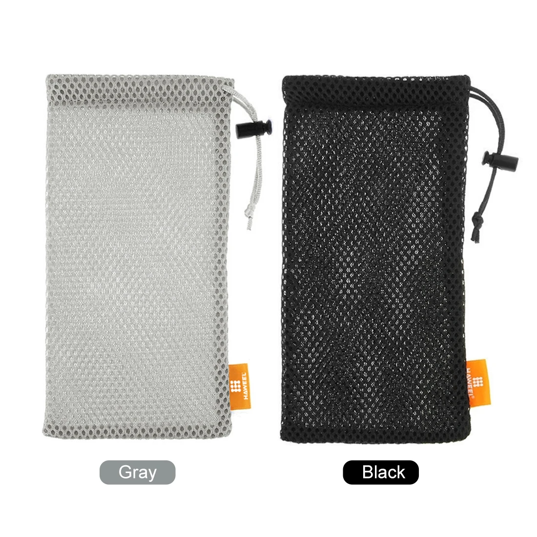 HAWEEL Headphone Phone Nylon Mesh Storage Pouch Bag For Smart Phones/iPad/Power Bank/Camera Accessories/18.5x9cm/24x16cm