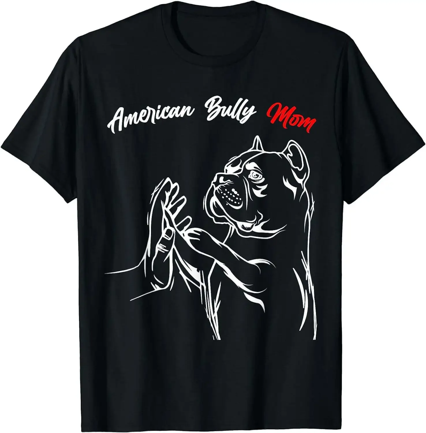 American Bully Mom Dogs Mum Women T Shirt Black long or short sleeves