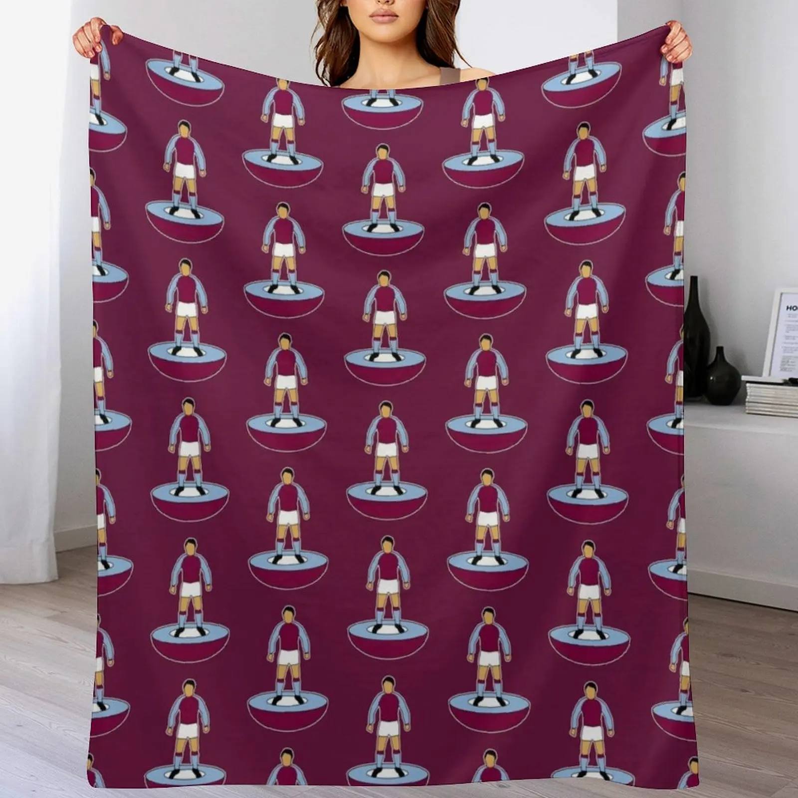 

Villa Table Footballer Throw Blanket Cozy Light Blanket for Travel Camping Picnic