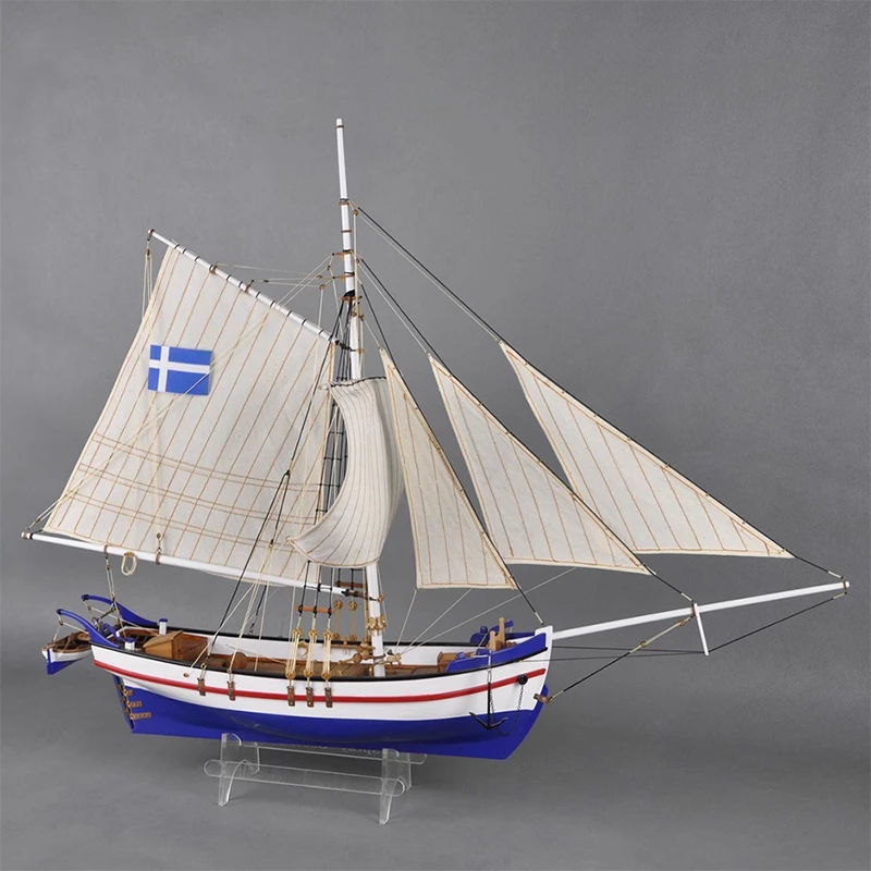 

1/50 Boat Model Sweden Yacht Assembled Wooden Sailboat Model Kit Handmade DIY Wooden Boat Pendulum Model Toy Gift Collection.