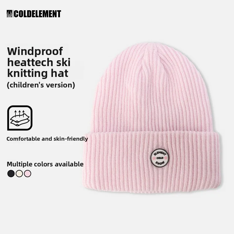 Nuovi berretti lavorati a maglia da sci per bambini autunno e inverno caldi berretti da ago e filo per uomo e ragazza all'aperto filo per bambini alla moda