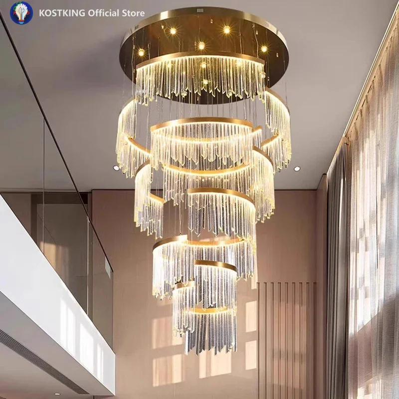 Nordic home decoration, stair chandelier, living room bedroom and dining room Pendant lights, ceiling light, indoor lighting