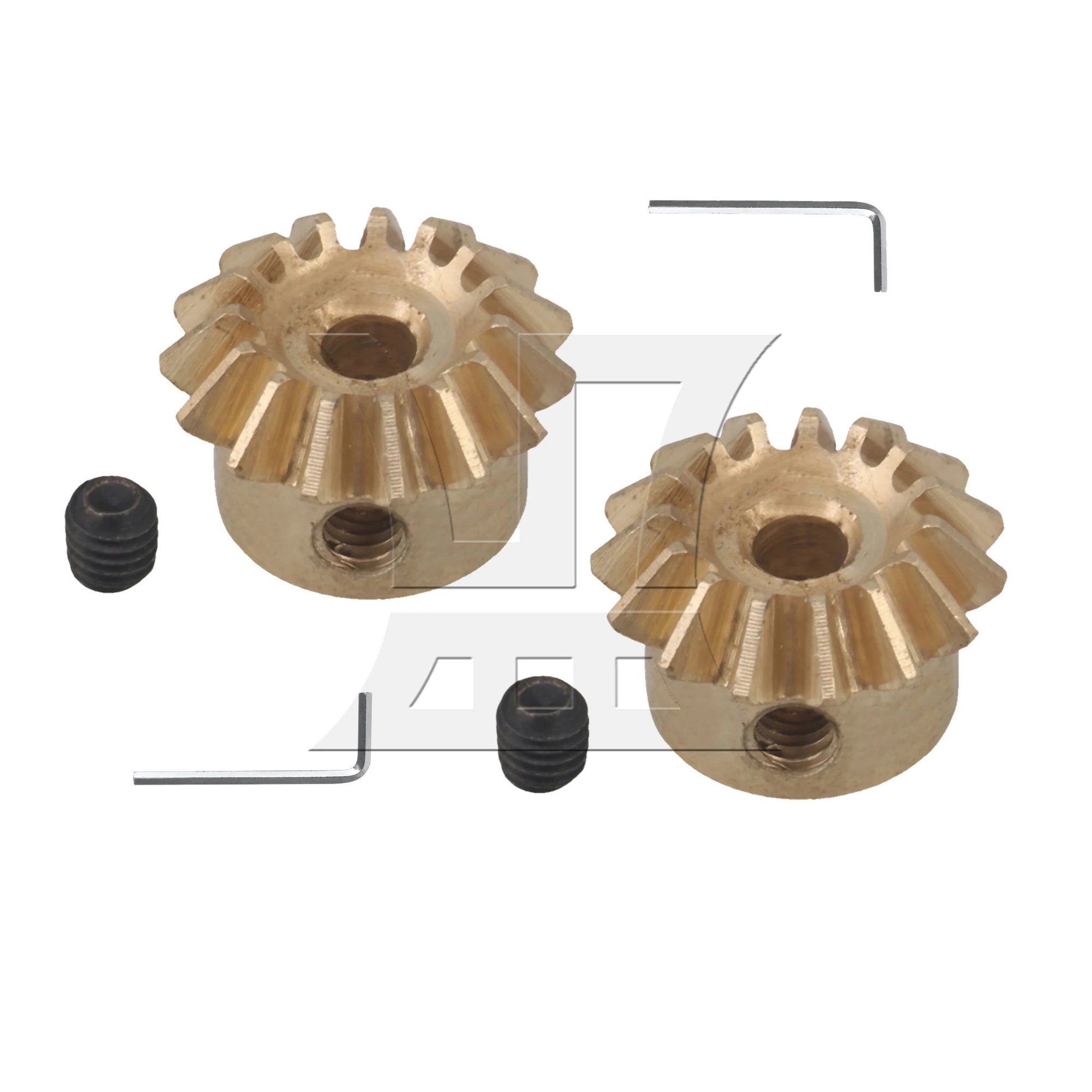 

Copper Bevel Gear 0.8 Module 15 T for Mechanical Transmission 3 mm ID Pack of 2