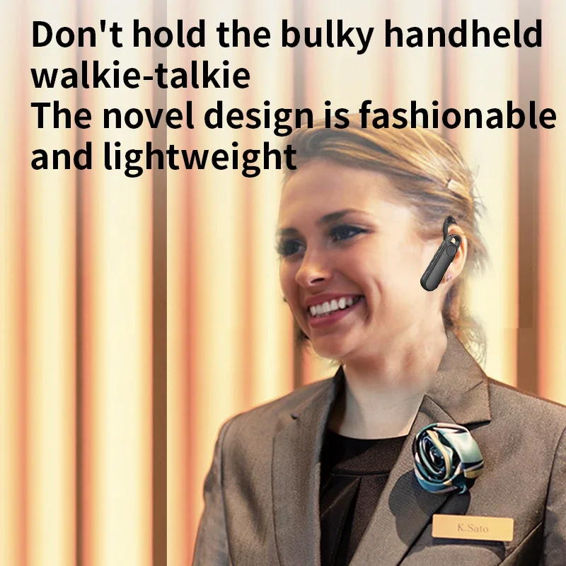 Unikoo PE-37G Handsfree Collar Clip 4G Global Network Radio Walkie Talkie POC Radio Transceiver with Earphone Free Sim Card