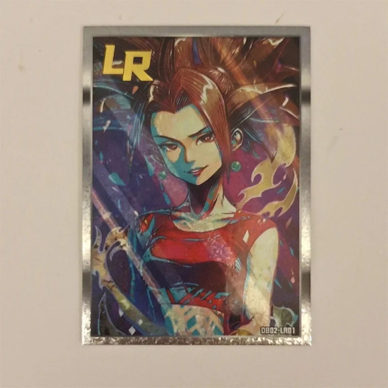 Karty kolekcjonerskie Anime Dragon Ball DCR LR Android 18 Vegeta Iv Son Goku Bulma Prezenty na Boże Narodzenie Urodziny Zabawki dla dzieci