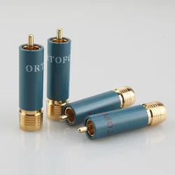 4pcs Ortofon Reference RCA Male Plug High Quality 24k Gold plated HIFI Audio Self-locking Hi-end Cable Connectors