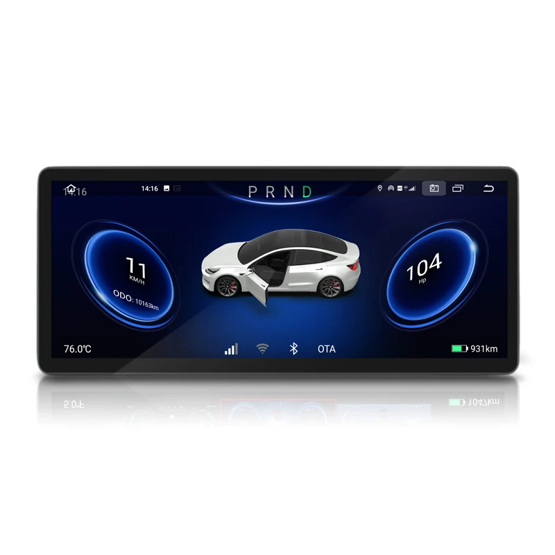 

10.25'' Full Blue-light Touch IPS Screen Worldwide 4G Network Dashboard CarPlay Android for Tesla Model 3&Y