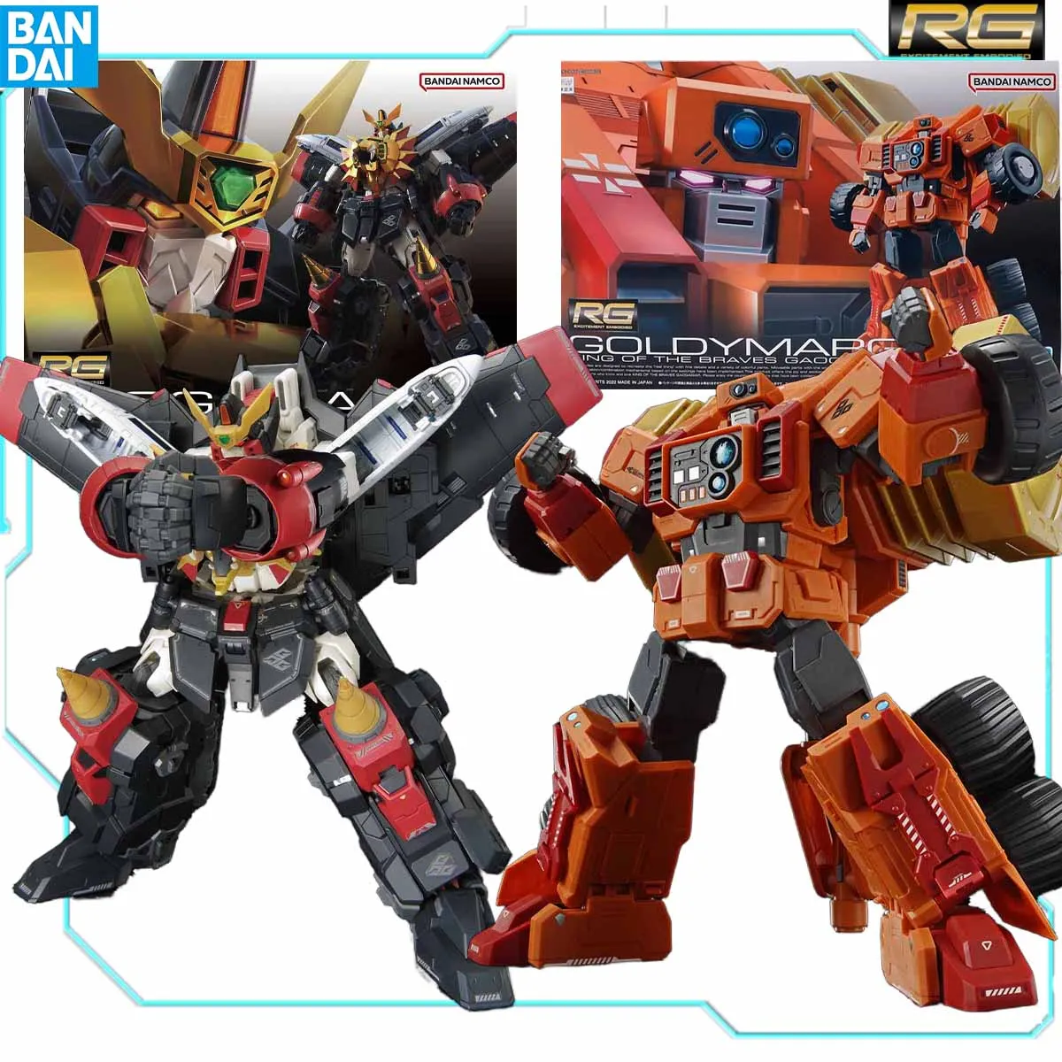 

Bandai натуральный мобильный костюм Gundam RG GAOGAIGAR и GOLDYMARG аниме фигурки героев ПВХ сборная модель игрушки
