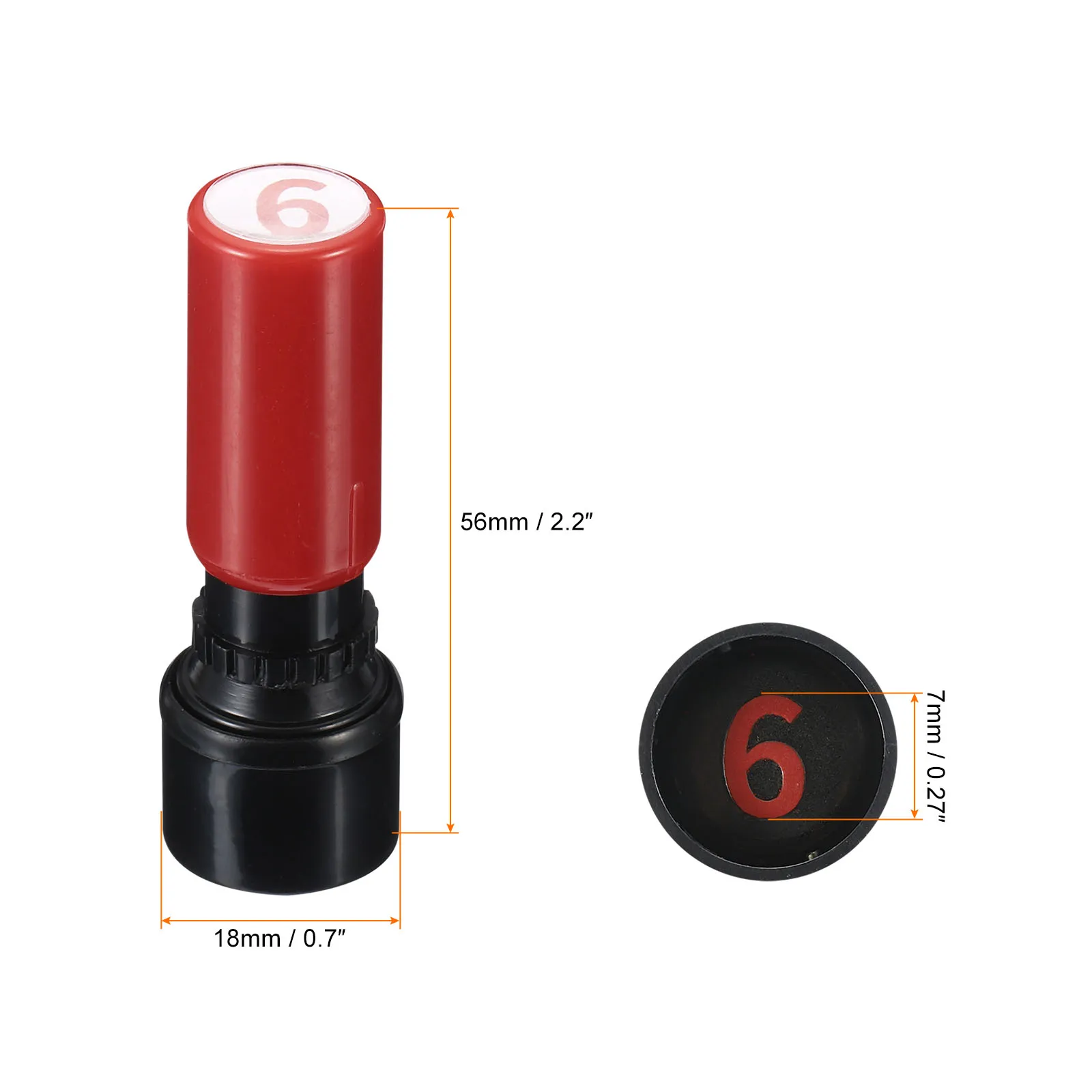 Numeral 0-9 Number Stamps Self Inking 7mm Number Stamp Teacher Stamp Initial Stamp Ink Stamp for Class Notebook Scrapbooking DIY