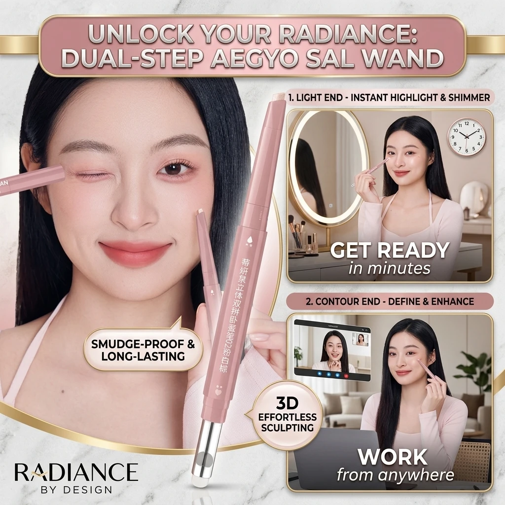 2 In 1 Double Ended Lying Silkworm Pen Two-tone Natural Under Eye Highlighter Shadow Stick Waterproof Flat Tip Dropshipping