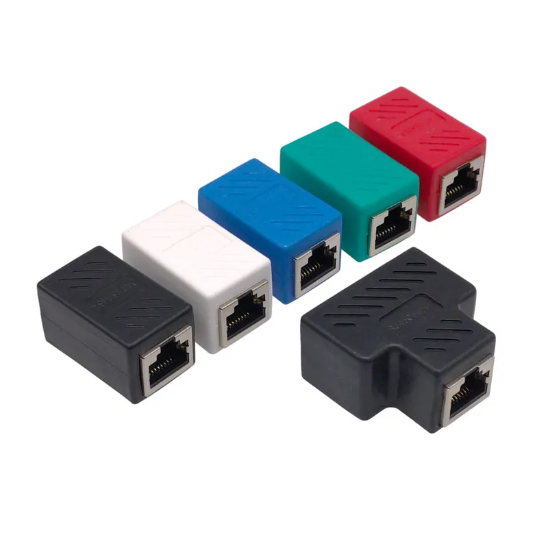 RJ45 Connector Network Extender Female to Female Ethernet Adapter Gigabit Interface Splitter Coupler for Internet Connection