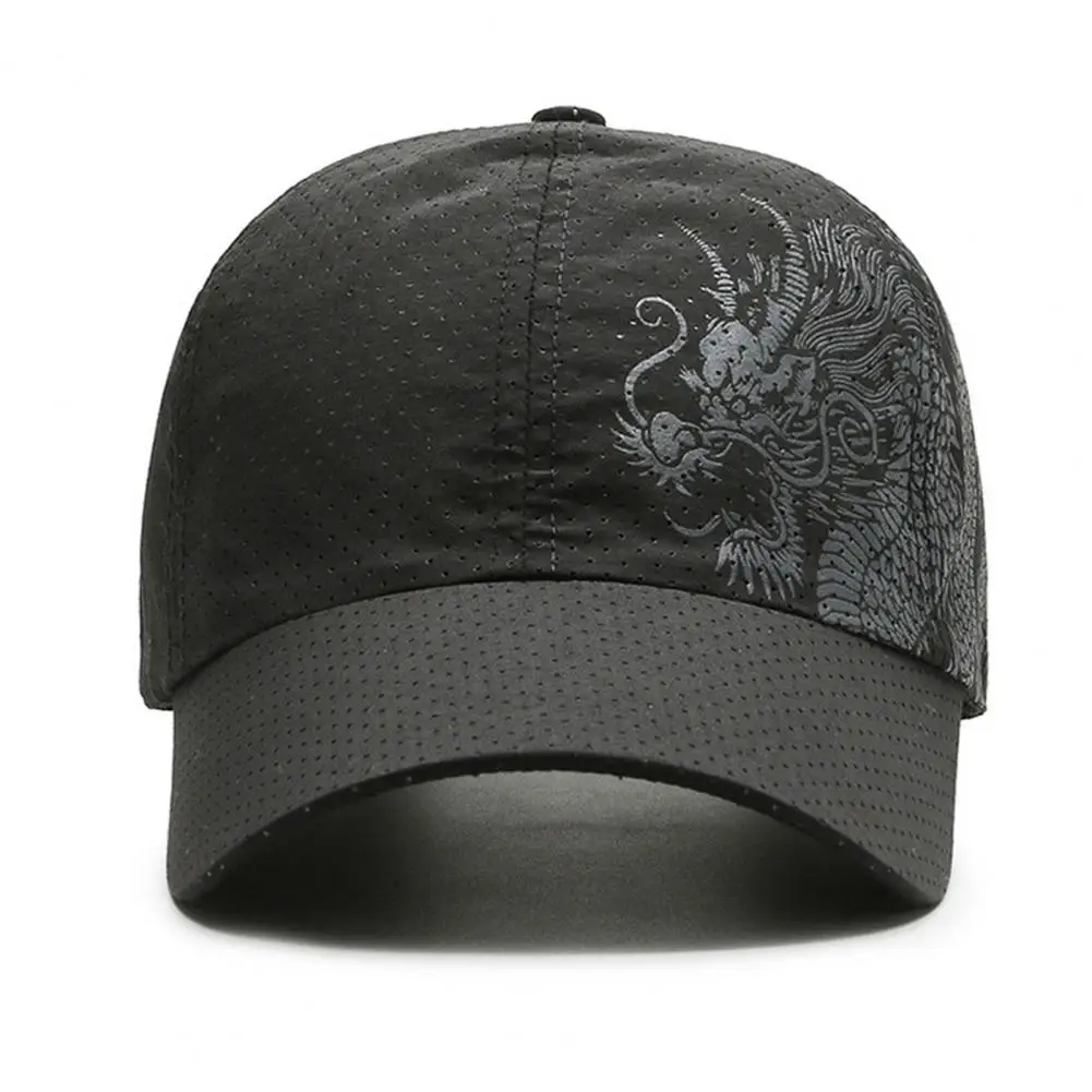 Hip Hop Baseball Cap Man Merk Designer Zonnescherm Cap Ultralight Sneldrogend Chinese Stijl Draak Print Baseball Hoed Voor Outdoor