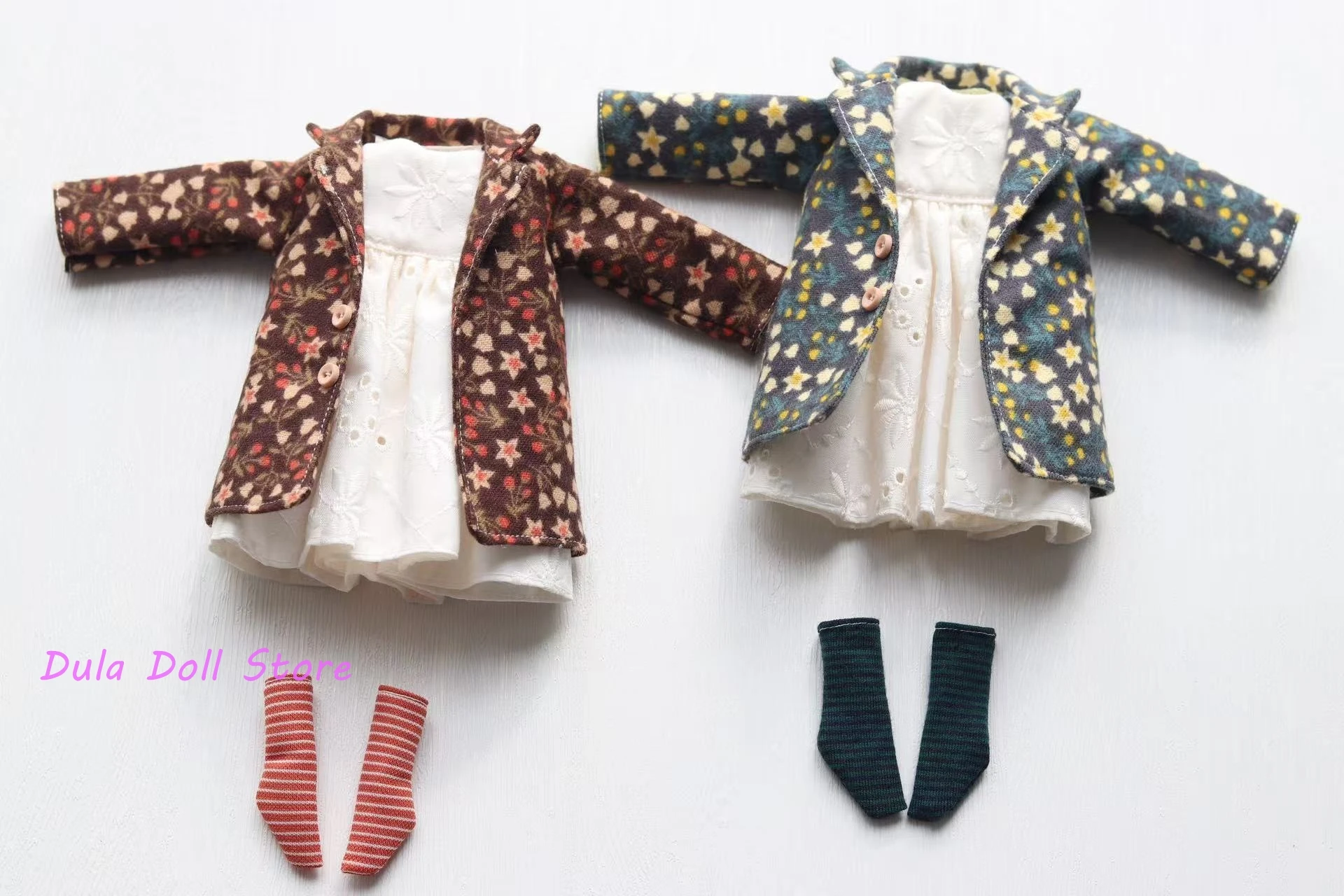

s Dula Doll Clothes Autumn and Winter Starry Fabric coat set for Blythe Landazz Landoudou ob24 ob22 Doll