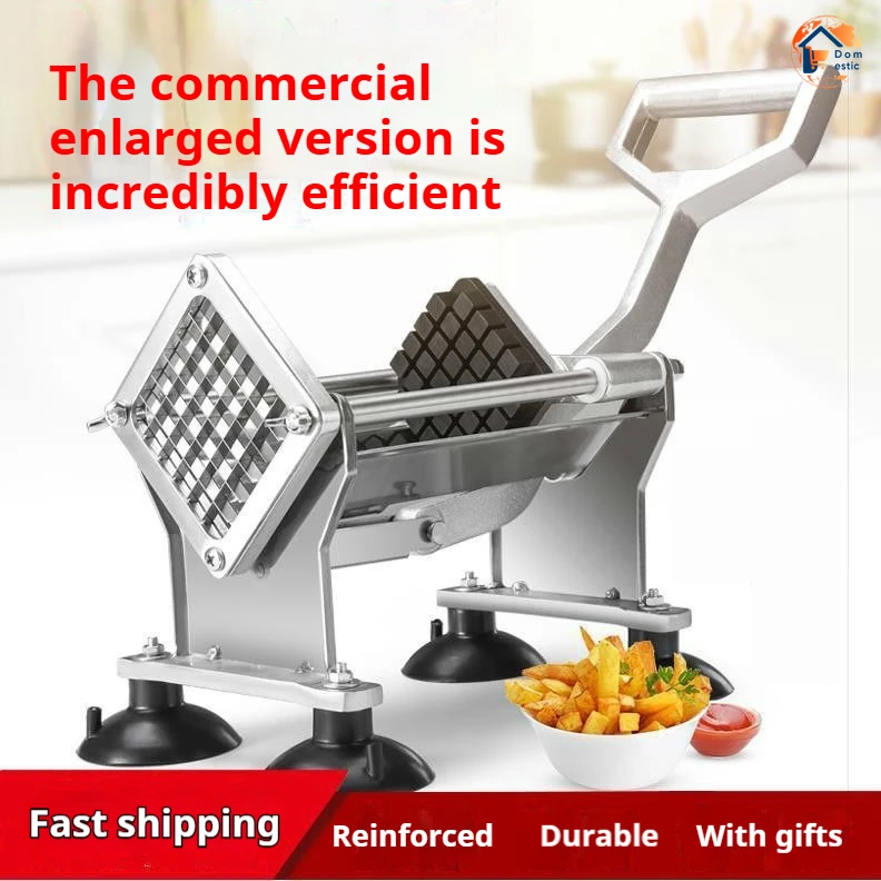 Commercial French Fry Machine, Multifunctional Stainless Steel Household Cucumber, Radish, Potato, Lettuce Cutting Machine