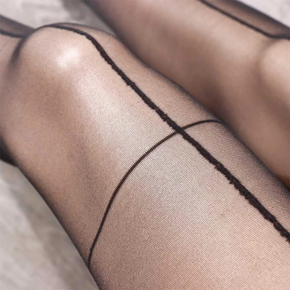 Japanese Style Spring Front Back Lolita Summer Vertical Line Women Stockings Mesh Tights Female Hosiery Cross Pantyhose