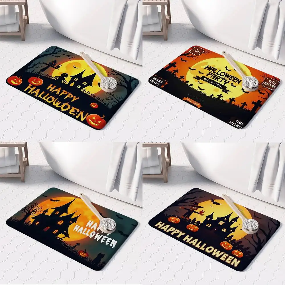 

Happy Halloween Floor Mat Printed Large Carpets Room And Bedroom Carpets Bathroom Anti Slip Door MATS Small Carpets