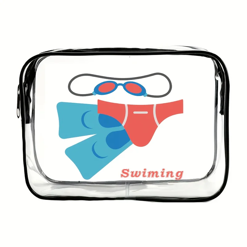 

Beach Bathing Suit Storage Bag, Swimming Fitness Shower Travel Organizer, Swimwear Storage Pouch, Cosmetic Toiletry Bag Clear Ma