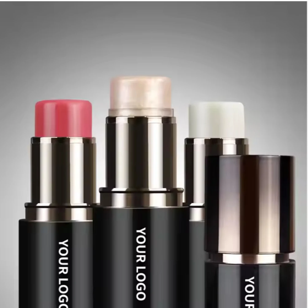 Private Label 4-color Highlighter Stick Custom Logo High Pigment Long Lasting Waterproof Easy To Apply Shiny Makeup Wholesale