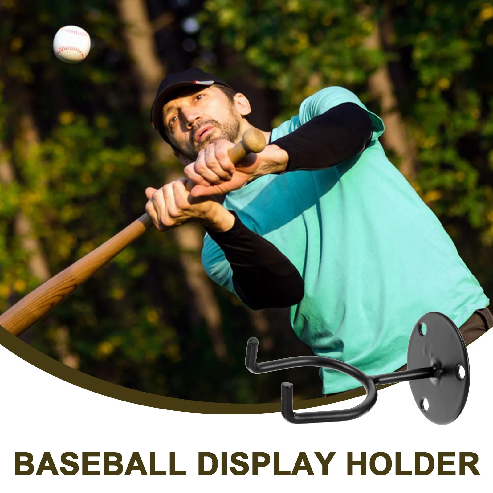 Wall Mount Baseball Base Modern Simple Design Baseball Display Stand for Collectors Fans Home Office Living Room Decor Gift