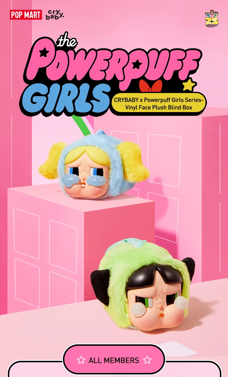 POP MART CRYBABY x Powerpuff Girls Series - Caixa cega de pelúcia