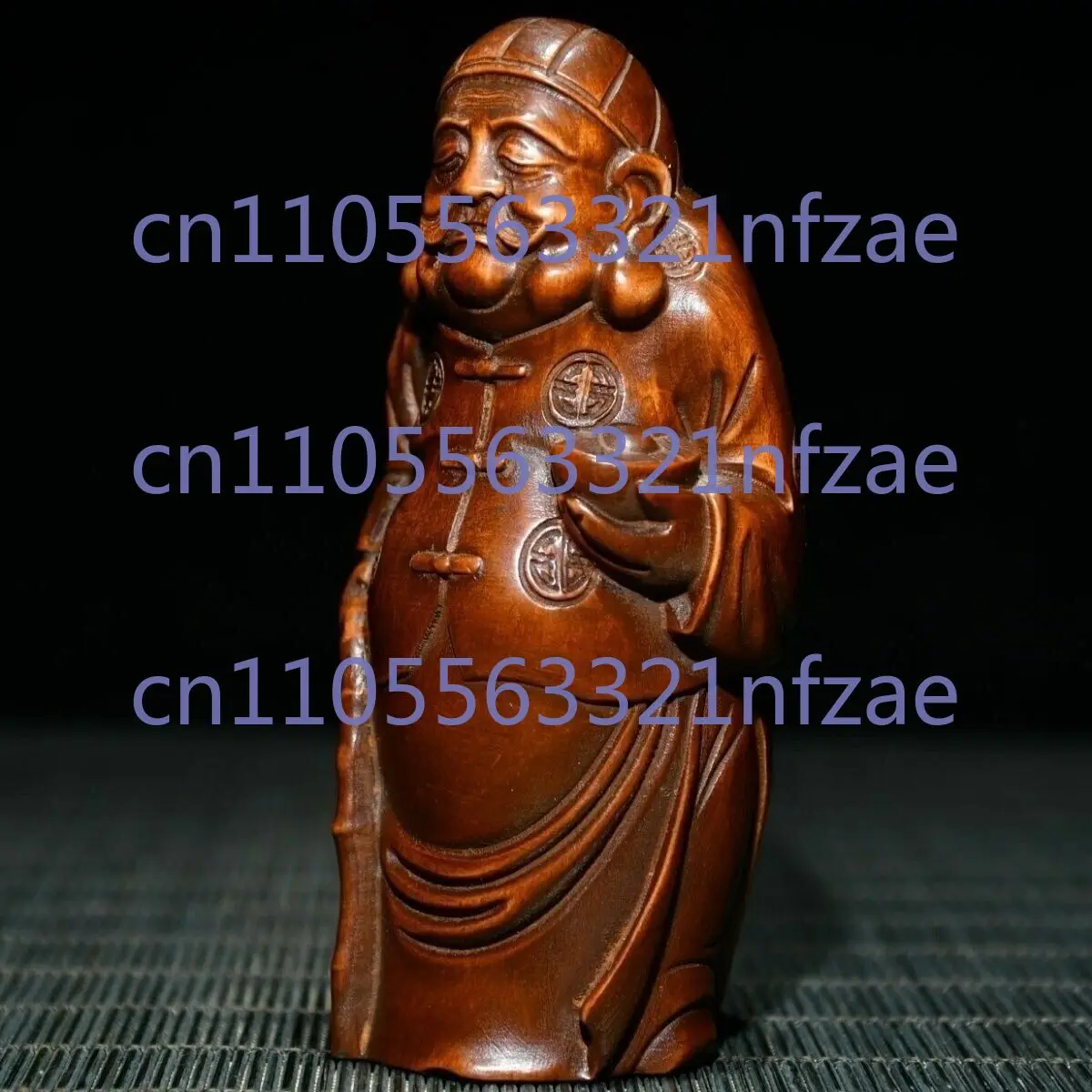 

Китайский старый самшит, ручная резная статуя господаря человека, коллекция рук