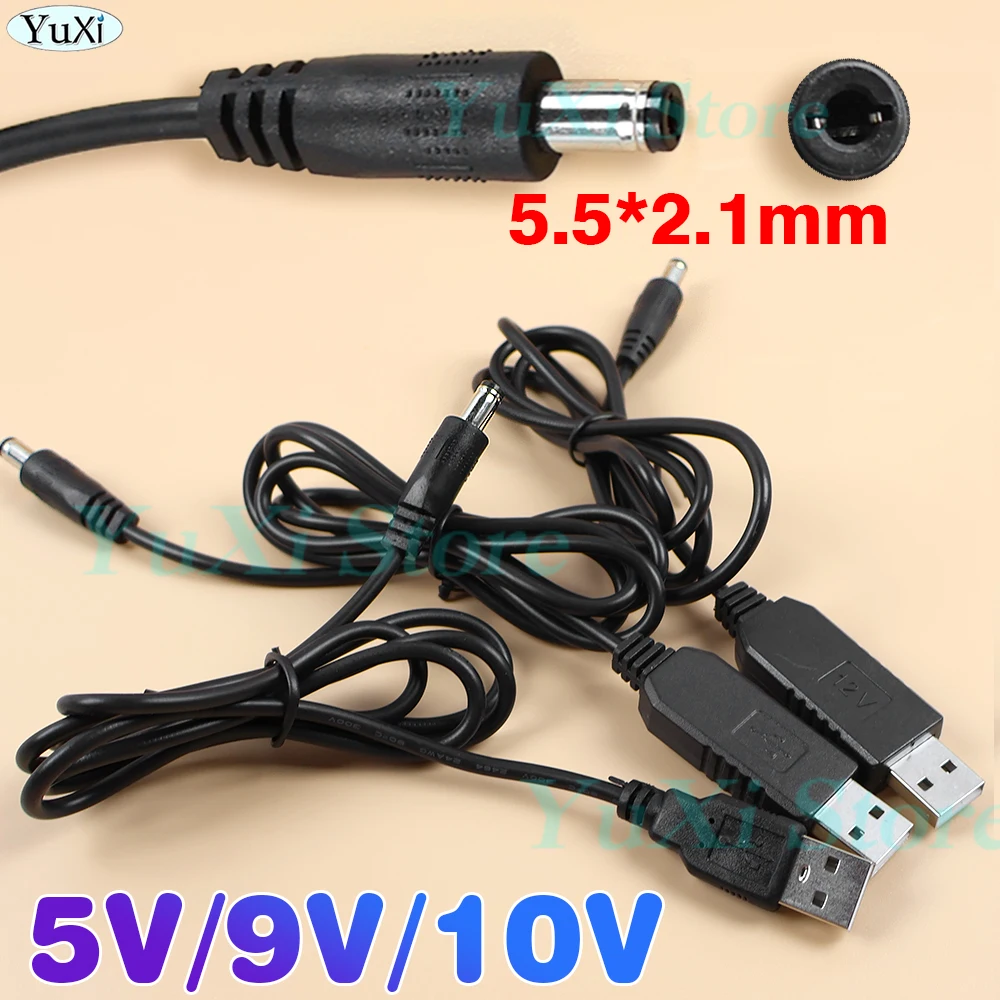 USB Power Boost Line DC 5V To 9V 12V Step Up Module Usb Converter Adapter Cable 2.1x5.5mm DC Plug for Router Modem Fan Charger