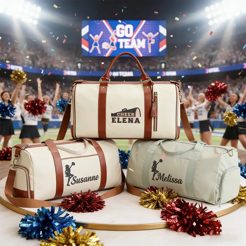 

PPersonalized Custom Name Duffel Bag, Cheerleader Sport Bags, Cheers Team Gift, Large Weekender Travel Gym Bag Best Team Gift