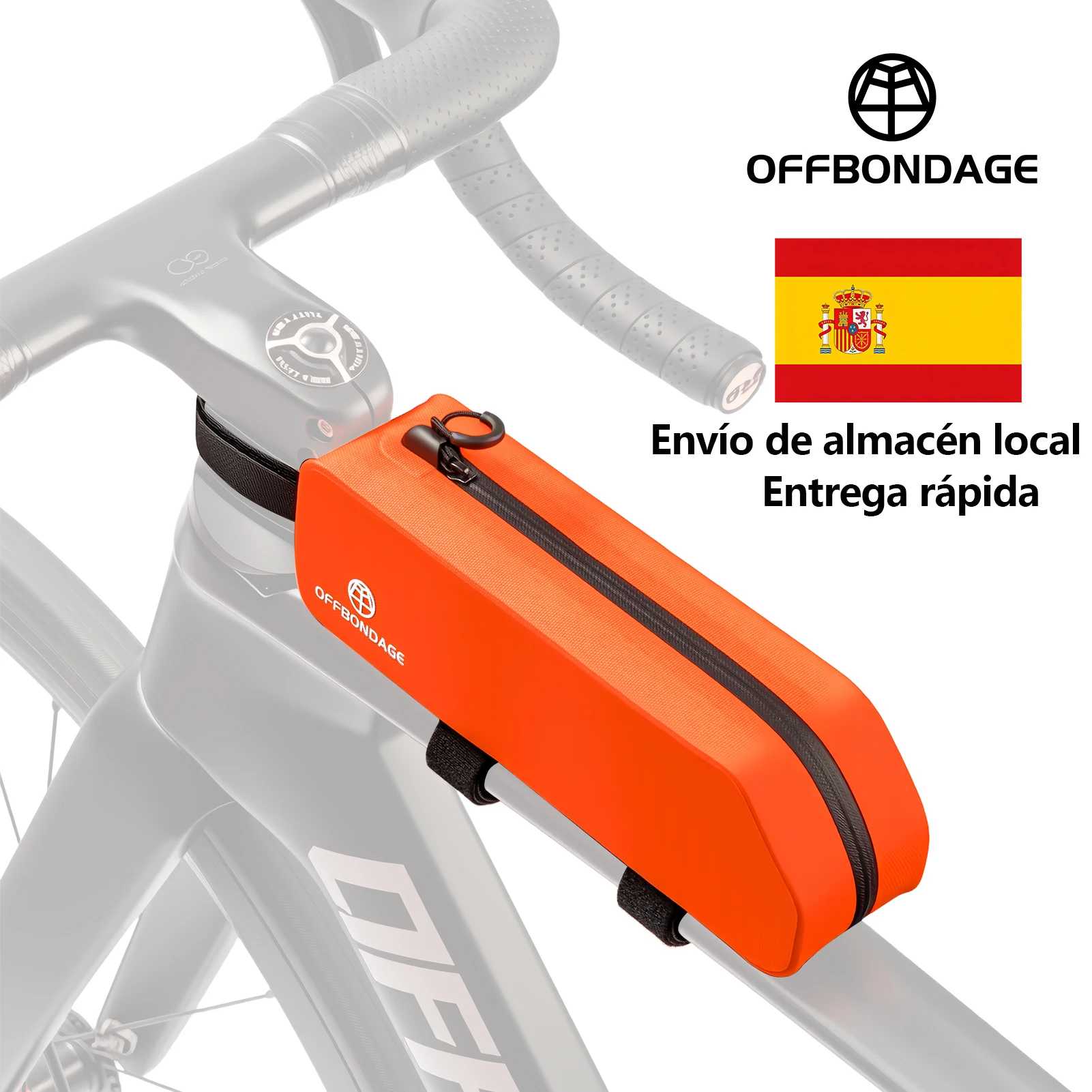 Bolsa para bicicleta OFFBONDAGE, bolsa para el tubo superior de la bicicleta, bolsa delantera para ciclismo, bolsa impermeable para bicicleta de montaña o de carretera, bolsa para bicicleta