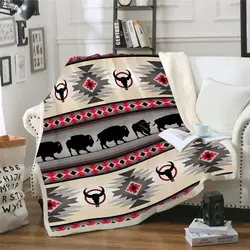 Southwest Native American Throw Blanket,Indian Tribal Aztec Ultra Soft Cozy Blanket Geometry Travel Couch Bed Sofa Plush Blanket