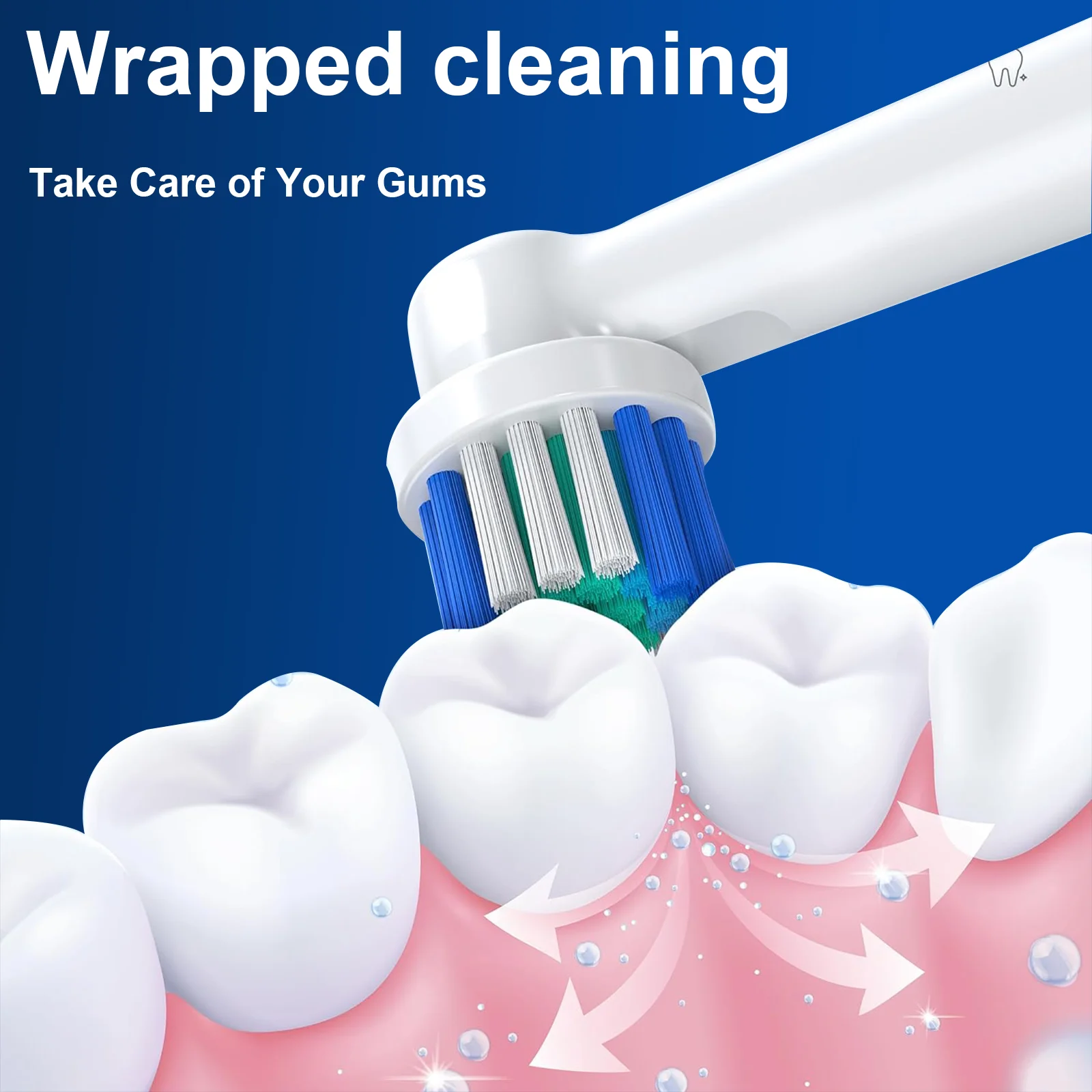 4PCS/8PCS Electric Toothbrush Head Excellent Cloud Like Soft Bristles Premium Deep-cleaning Electric Toothbrush Head