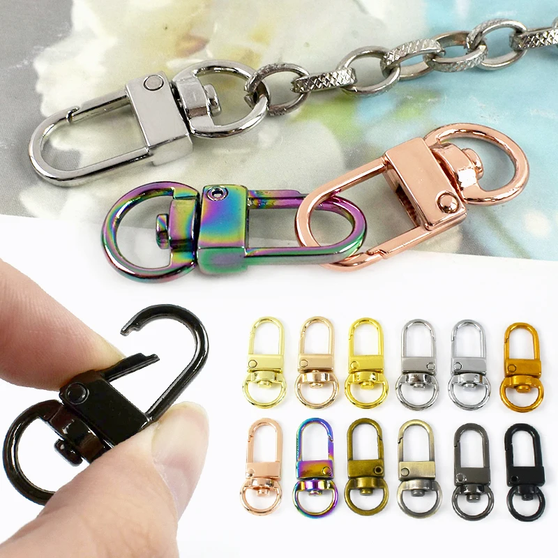 

10/20Pcs Meetee 10mm Handbag Chain Metal Buckle Bag Swivel Lobster Clasp Pet Collar Snap Hook Keychain Carabiner DIY Accessories