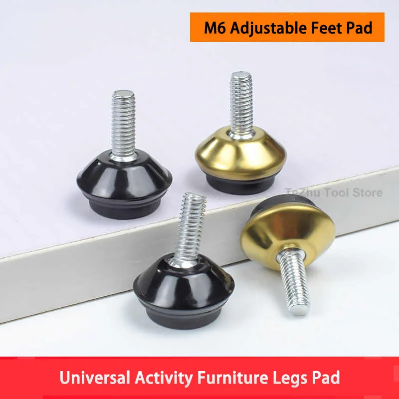 

Universal Activity Furniture Legs Anti-slip Base Table Cabinet Leg Pad Adjustable Leveling Feet Pad M6 Screw Moisture-proof