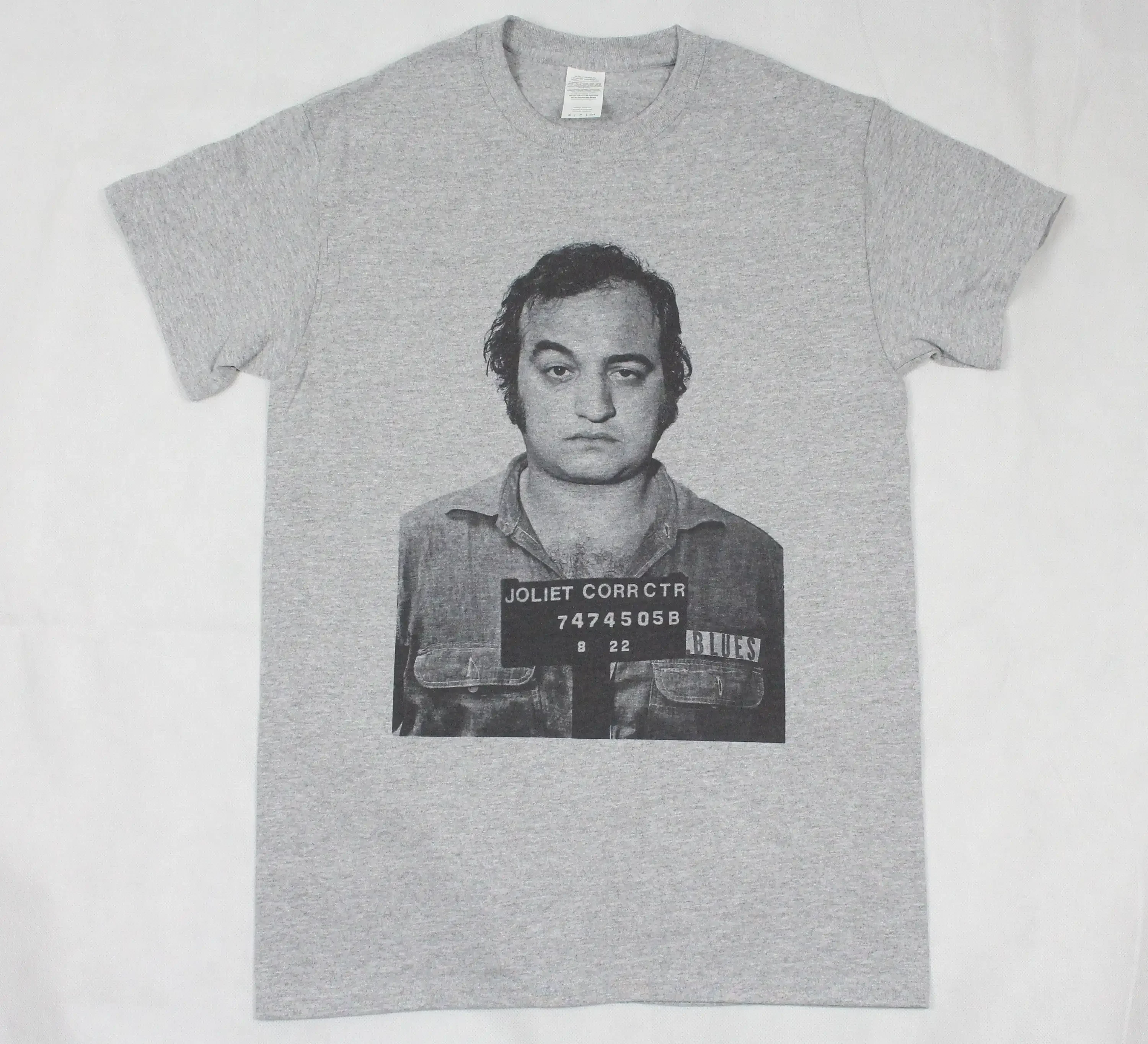 The Blues Brothers john Belushi Mugshot Grey T shirt sizes available S 3XL Personalisation upon request